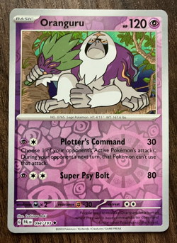 REVERSE HOLO Oranguru 094/193 - 2023 Pokemon Paldea Evolved Uncommon Card CLEAN - Image 1