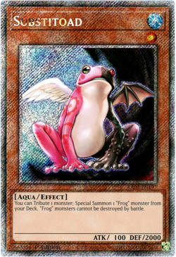 YuGiOh! Substitoad - RA03-EN197 - Platinum Secret Rare 1st Edition - NM/M - Image 1