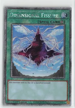 YuGiOh Quarter Century Bonanza Dimensional Fissure Platinum Secret Rare #EN163 - Image 1