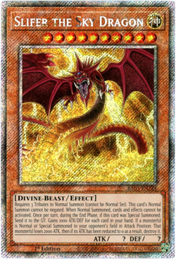 YuGiOh! Slifer the Sky Dragon - RA03-EN244 - Platinum Secret Rare 1st Edition NM - Image 1