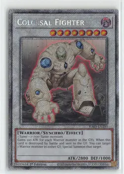 YuGiOh Quarter Century Bonanza Colossal Fighter Platinum Secret Rare #RA03-EN200 - Image 1