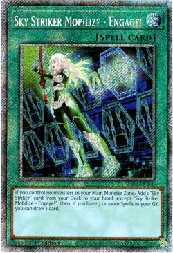 YuGiOh! Sky Striker Mobilize - Engage! RA03-EN269 Platinum Secret Rare 1st Editi - Image 1