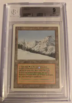MTG English Magic Card DUAL LAND GRADED BGS 9.0 TAIGA from REVISED Reserved List - Image 1