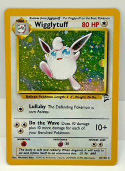 Wigglytuff 19/130 Base Set 2 Holo Swirl Rare Pokemon Card NM/Mint - Image 1
