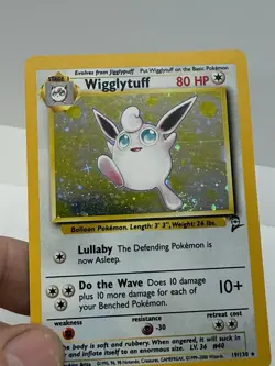 Wigglytuff 19/130 Base Set 2 Holo Swirl Rare Pokemon Card NM/Mint - Image 3