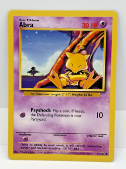 ABRA - 43/102 - Base Set - Common - Pokemon Card - Unlimited Edition NM/Mint - Image 1