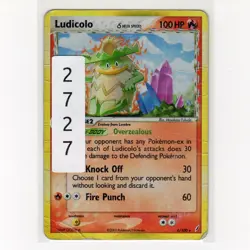 Pokemon TCG Ludicolo 6/100 EX Crystal Guardians Holo Rare Card EN-DMG 2006 - Image 3