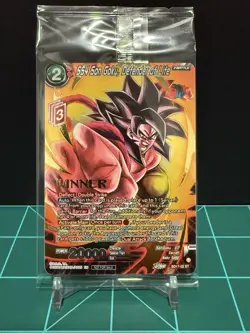 Dragon Ball Super Card Game - SS4 Son Goku, Defender Of Life SEALED WINNER - Image 1