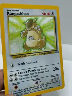 Kangaskhan Pokemon Holo Card 90 HP 5/64 LV. 40 #115 RARE Vintage 1999 errorU - Image 5