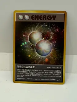 Pokemon Japanese Pocket Monsters Card Neo Destiny Miracle Energy Holo Swirl - Image 1