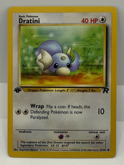 Dratini 1st Edition Team Rocket Pokemon Card 53/82 - Image 1