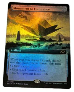 Monument to Endurance Mtg Extended Art Foil Aetherdrift Magic The Gathering Rare - Image 1
