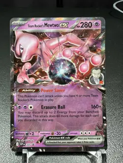 Team Rocket's Mewtwo ex 205 Sv: Scarlet & Violet Promo Cards Holo - Image 1