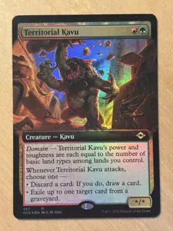 MTG Magic the Gathering Territorial Kavu Extended Art Foil Modern Horizons 2 NM - Image 1
