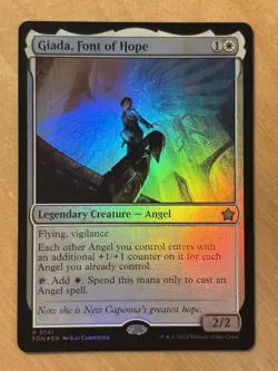 MTG Magic the Gathering Giada Font of Hope Foil Foundations NM - Image 1