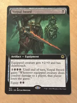 MTG Magic the Gathering Vorpal Sword Extended Art Forgotten Realms NM - Image 1