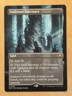 MTG Magic the Gathering Soulstone Sanctuary Borderless Foundations NM - Image 1