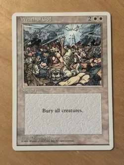 MTG Magic the Gathering Wrath of God Fourth Edition 4ED LP/MP - Image 1