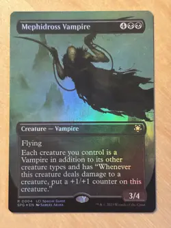 MTG Magic the Gathering Mephidross Vampire Borderless Foil Special Guests NM - Image 1