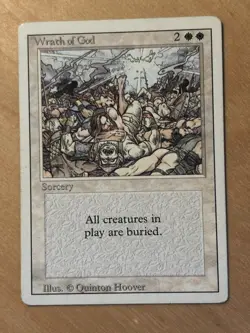 MTG Magic the Gathering Wrath Of God Revised MP - Image 1