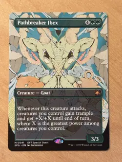 MTG Magic the Gathering Pathbreaker Ibex Borderless Special Guests NM - Image 1