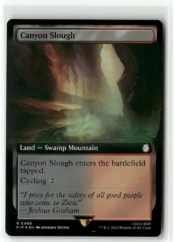 Canyon Slough Extended Art FOIL - Fallout MTG NM - Image 1