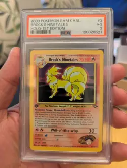 2000 Pokemon TCG Brock's Ninetales #3 Gym Challenge Holo (English) 1st Edition - Image 1
