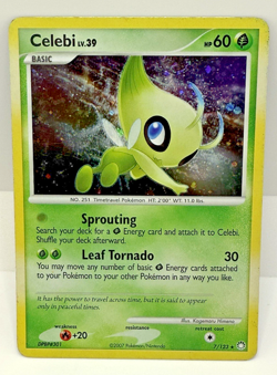 Celebi Lv.39 7/123 Mysterious Treasures Ultra Holo Rare Pokemon NM/Mint - Image 1