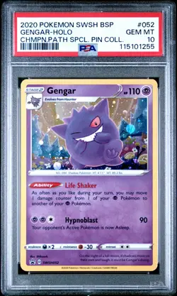 2020 POKEMON SWSH BLACK STAR PROMO #052 GENGAR-HOLO PSA 10 - Image 1