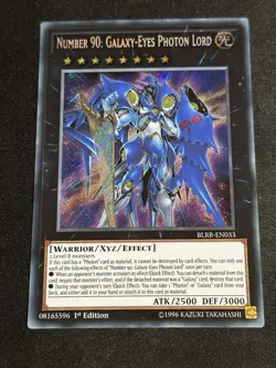 Yugioh 1x Number 90: Galaxy-Eyes Photon Lord BLRR-EN033 1st NM - Image 1