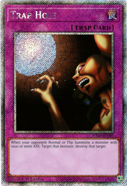 YuGiOh! Trap Hole - RA03-EN085 - Platinum Secret Rare 1st Edition - NM/M - Image 1