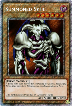 YuGiOh! Summoned Skull - RA03-EN086 - Platinum Secret Rare 1st Edition - NM/M - Image 1