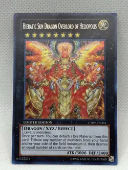 Yugioh Hieratic Sun Dragon Overlord Heliopolis CT09-EN004 Limited Secret Rare NM - Image 1