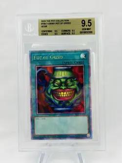 Gem Mint - Pot Of Greed TBC1-ENS01 Quarter Century Secret Rare YuGiOh BGS 9.5 - Image 1