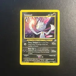 Sneasel 25/111 Neo Genesis Unlimited Pokemon Card Regular Rare Lightly Played LP - Image 1