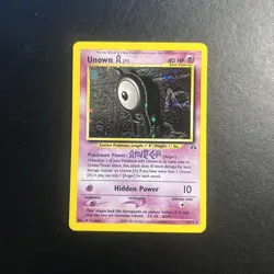 Unown A 14/75 Neo Discovery Unlimited Pokemon Card Holo Rare Lightly Played LP - Image 1