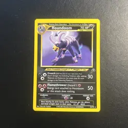 Houndoom 23/75 Neo Discovery Pokemon Card Regular Rare Lightly Played LP - Image 1