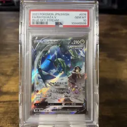 Rayquaza V SR SA PSA10 S7R Sky Stream 076 067 Pokemon Card Japanese Rare - Image 1