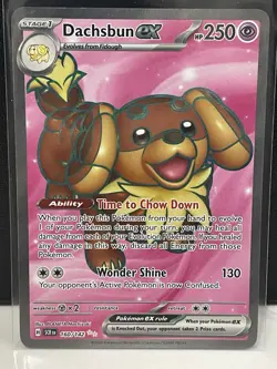 Dachsbun ex 160/142 Stellar Crown Ultra Rare Full Art Pokemon Card TCG - Image 1