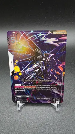 Gundam Card Game - Freedom Gundam LR+ English - GD01-065 LR+ - Newtype Rising M - Image 1