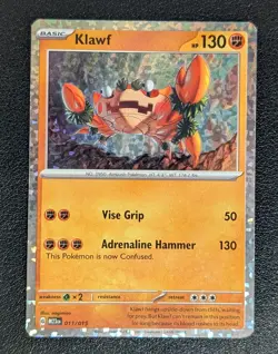 Klawf 011/015 - Holo - McDonald’s 2023 Pokemon TCG Card - Image 1