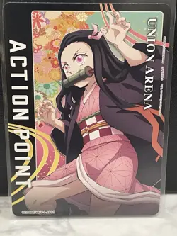 Union Arena TCG Nezuko Kamado KMY-1-AP02 Demon Slayer Action Point Card! - Image 1