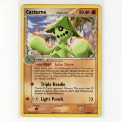 Pokemon TCG Cacturne 15/100 EX Crystal Guardians Regular Rare Card EN-HP 2006 - Image 1