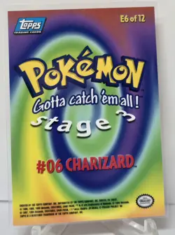 1999 Charizard #06 Pokemon Topps TV Animation Series 1 Card NM/M - Image 2