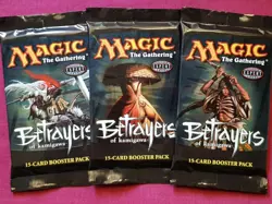 Magic The Gathering BETRAYERS OF KAMIGAWA New Sealed Booster ALL 3 PACK ART MTG - Image 1
