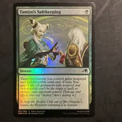 MTG Tamiyo's Safekeeping (211/606) Kamigawa Neon Dynasty LP FOIL - Image 1