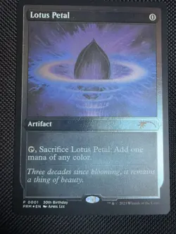 Mtg Secret Lair - Lotus Petal Etched Foil- Promo 30th Birthday -NM - Image 1