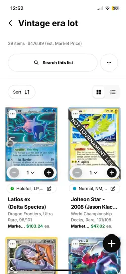 vintage pokemon lot of 39 Cards + Vintage Energy Lot - Image 1