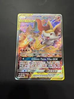 Pokemon Charizard & Braixen GX SM230 Holo Black Star Promo Sun & Moon Reshiram - Image 1