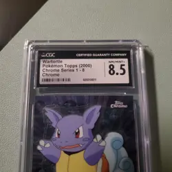 CGC 8.5 Pokemon Topps Chrome Wartortle Series 1 - Image 2